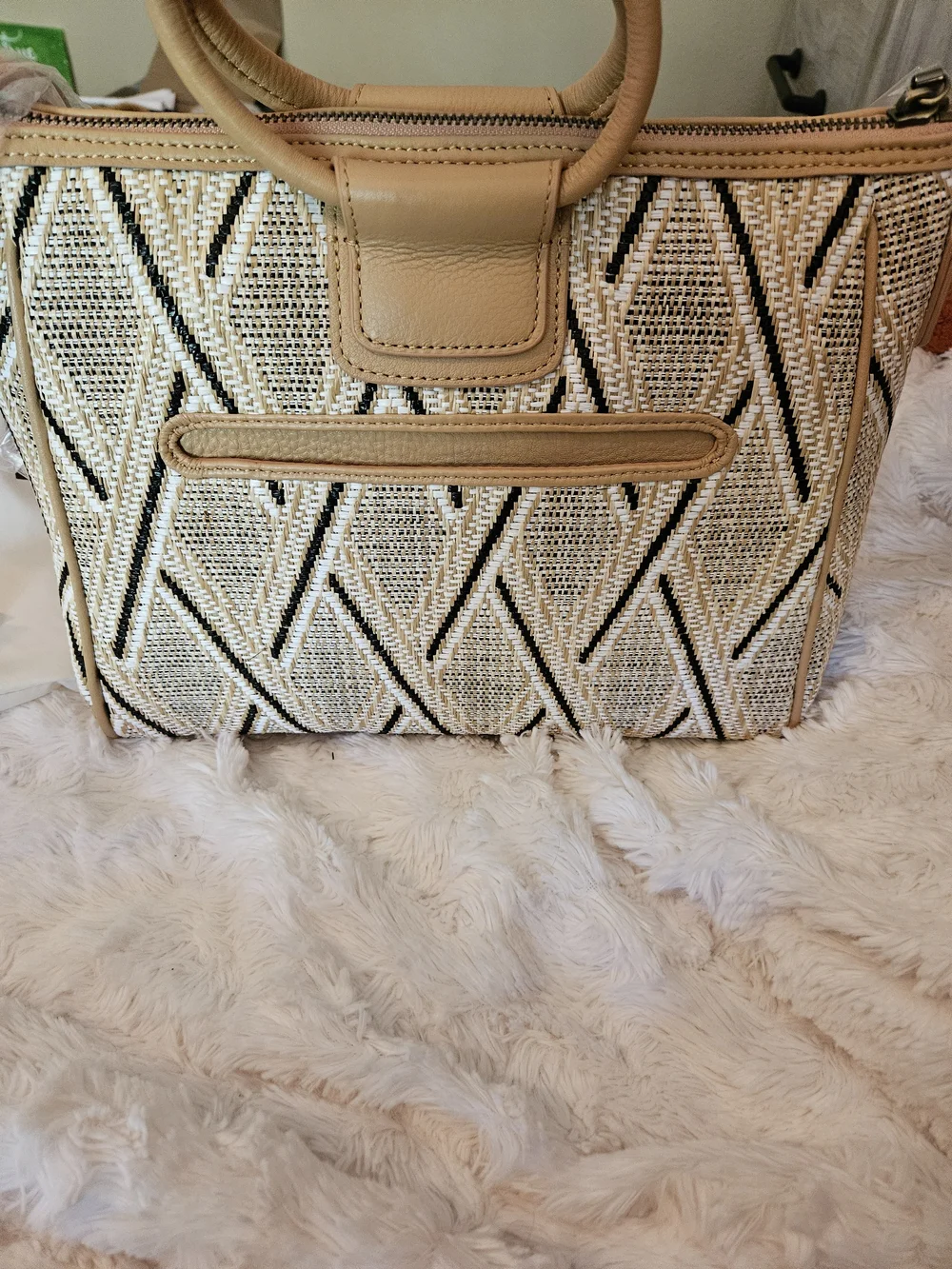 HOBO✨️Sheila Woven Satchel Top-Handle Bag